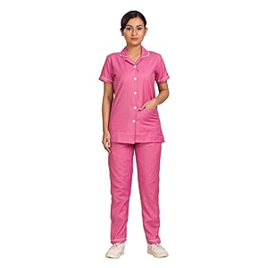 unisex nurse uniform with normal length half sleeves top with 2 pockets regular fit pant two side pockets - ideals for hospital staffclinicsnanny uniforms 