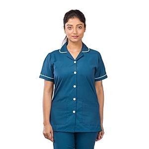 unisex nurse uniform with normal length half sleeves top with 2 pockets regular fit pant two side pockets - ideals for hospital staffclinicsnanny uniforms 
