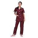 Unisex Nurse Uniform With Normal Length Half Sleeves Top With 2 Pockets Regular Fit Pant Two Side Pockets - Ideals for Hospital Staff/Clinics/Nanny Uniforms |