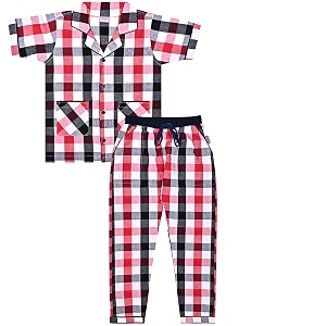 Unisex Pure Cotton Short Sleeve Kids Nightwear