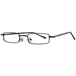 Unisex Rectangular Metal Full Frame Power Reading