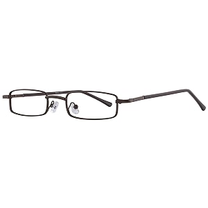 Unisex Rectangular Metal Full Frame Power Reading
