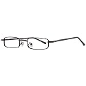 Unisex Rectangular Metal Full Frame Power Reading