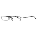 Unisex Rectangular Metal Full Frame Power Reading