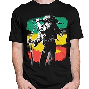 Unisex Regular Fit Tri-Color Bob Marley Graphic