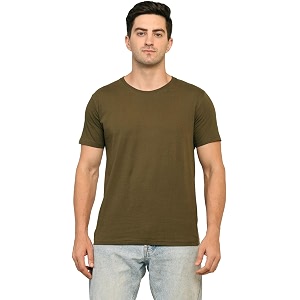 Unisex Round Neck Plain T-Shirt Combed