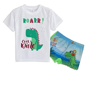 unisex swimming costume for kids boys and girls style-dino assorted trunk designcolor may vary
