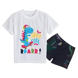 unisex swimming costume for kids boys and girls style-dino assorted trunk designcolor may vary