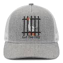 Unisex Trucker Adjustable Mesh Baseball Cap Dad Hat for Men Women Breathable Mesh Side with Stainless Steel Cap Buckle