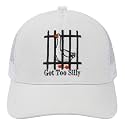 Unisex Trucker Adjustable Mesh Baseball Cap Dad Hat for Men Women Breathable Mesh Side with Stainless Steel Cap Buckle