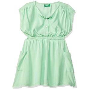 united colors of benetton baby-girl39s rayon fit and flare midi casual dress