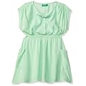 United Colors of Benetton Baby-Girl's Rayon Fit and Flare Midi Casual Dress