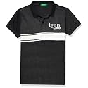 United Colors of Benetton Boy Cotton Striped Regular Fit Polo Shirt