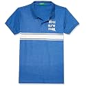 United Colors of Benetton Boy Cotton Striped Regular Fit Polo Shirt