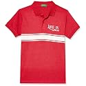 United Colors of Benetton Boy Cotton Striped Regular Fit Polo Shirt