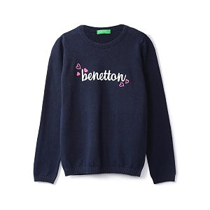 united colors of benetton girl39s cotton round neck sweater