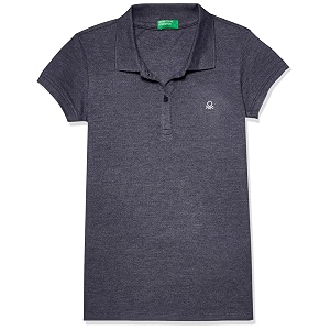 united colors of benetton girl39s cotton solid regular fit polo shirt