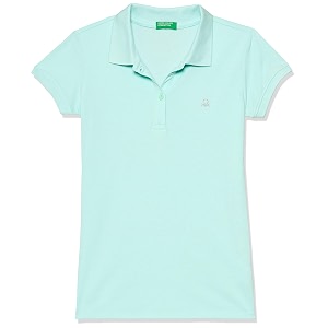 united colors of benetton girl39s cotton solid regular fit polo shirt