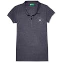 UNITED COLORS OF BENETTON Girl's Cotton Solid Regular Fit Polo Shirt