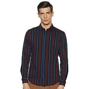 United Colors of Benetton Mens Striped Slim