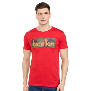 UNITED COLORS OF BENETTON Mens Cotton Solid