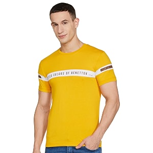 United Colors of Benetton Mens Solid Regular