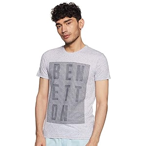 United Colors of Benetton Mens Printed Regular