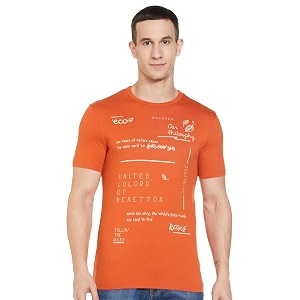 UNITED COLORS OF BENETTON Mens Cotton Solid
