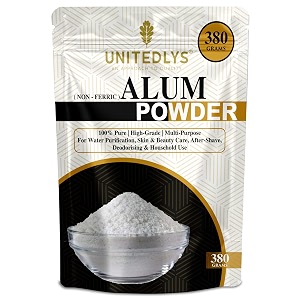 unitedlys pure alum powder for face amp skin tightening 380g  organic alum stone phitkari powder for natural glow  fitkari for face acne care  fitkari stone for skin amp pore cleansing