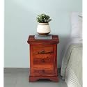 Sheehsam (Rosewood) Solid Wood Bedside Table (Finish Color - Honey Oak Finish)