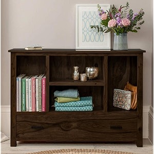 sheesham wood console table walnut finish