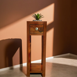 UNITEK FURNITURE Solid Sheesham Wood Bedside Table