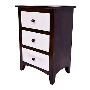 solid sheesham wood bedside table wooden with 2 drawer bed side end tables night stand furniture for home living room bedroom - walnut finish