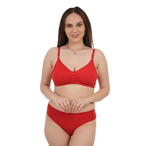 unitrust premium lingerie set with full coverage non-padded bra and hipster