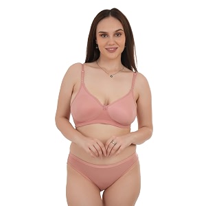 unitrust premium lingerie set with full coverage non-padded bra and hipster
