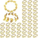 Unittype 4 Pcs Gold Laurel Crown Wreath Gold Leaf Headband for Women