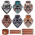 Unittype 6 Pcs Western Cowboy Scarves for Women