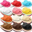 Unittype Adult Straw Cowboy Hat Bulk Western Party Pack