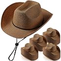 Unittype Adult Straw Cowboy Hat Bulk Western Party Pack