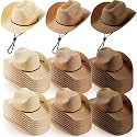 Unittype Adult Straw Cowboy Hat Bulk Western Party Pack