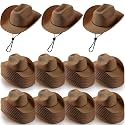 Unittype Adult Straw Cowboy Hat Bulk Western Party Pack
