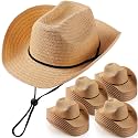 Unittype Adult Straw Cowboy Hat Bulk Western Party Pack