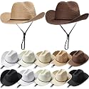 Unittype Adult Straw Cowboy Hat Bulk Western Party Pack
