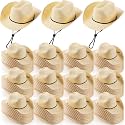 Unittype Adult Straw Cowboy Hat Bulk Western Party Pack