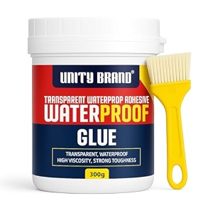 ub unity brand crack seal glue 300gm with brush transparent waterproof resin epoxy for roof leakage crack seal agent roof water leakage solution water proof glue for waterproofing 300 gm  1 pack