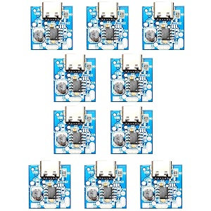 univbersal hub 10pcs 134n3p c-type usb mini 5v powerbank module lithium battery charging board with single battery indicator for science experiments school projects and diy electronics