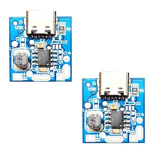 2pcs 134n3p c-type usb mini 5v powerbank module lithium battery charging board with single battery indicator for science experiments school projects and diy electronics