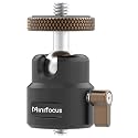 Universal 1/4" Swivel Mini Ball Head Screw Tripod Mount, 360° Swivel 125° Tilt Tripod Ballhead Adapter w 1/4" Screw for Camera Cage, Super Clamp, Suction Cup Mount, Magnetic Base, Max Load 11lb