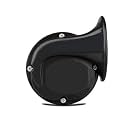 Universal 12V Snail Type Bike Horn Super Loud Waterproof Electric Horn for Motorcycle Heavy Duty Black Compact Design with for Karizma XMR