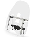Universal 18"x16" Motorcycle Windshield Windscreen Compatible with Kawasaki